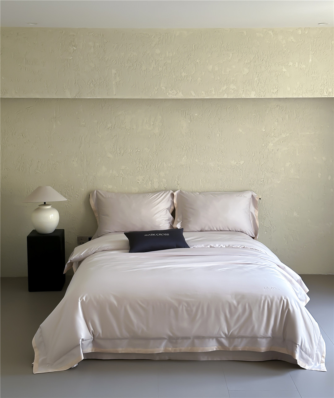 Minimalist style 100-count ultra-fine denier Tencel cotton four-piece set, high-end and silky smooth naked sleeping grade bedding pic 44