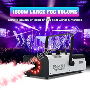 跨境1500W舞台LED遥控带灯烟雾机小型便携喷雾机户外大功率喷烟机详情17
