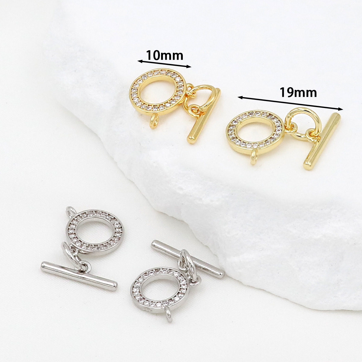 Color-preserving pure copper plated with 18K real gold OT clasp necklace bracelet ending connection clasp diy accessory factory B65 pic 23