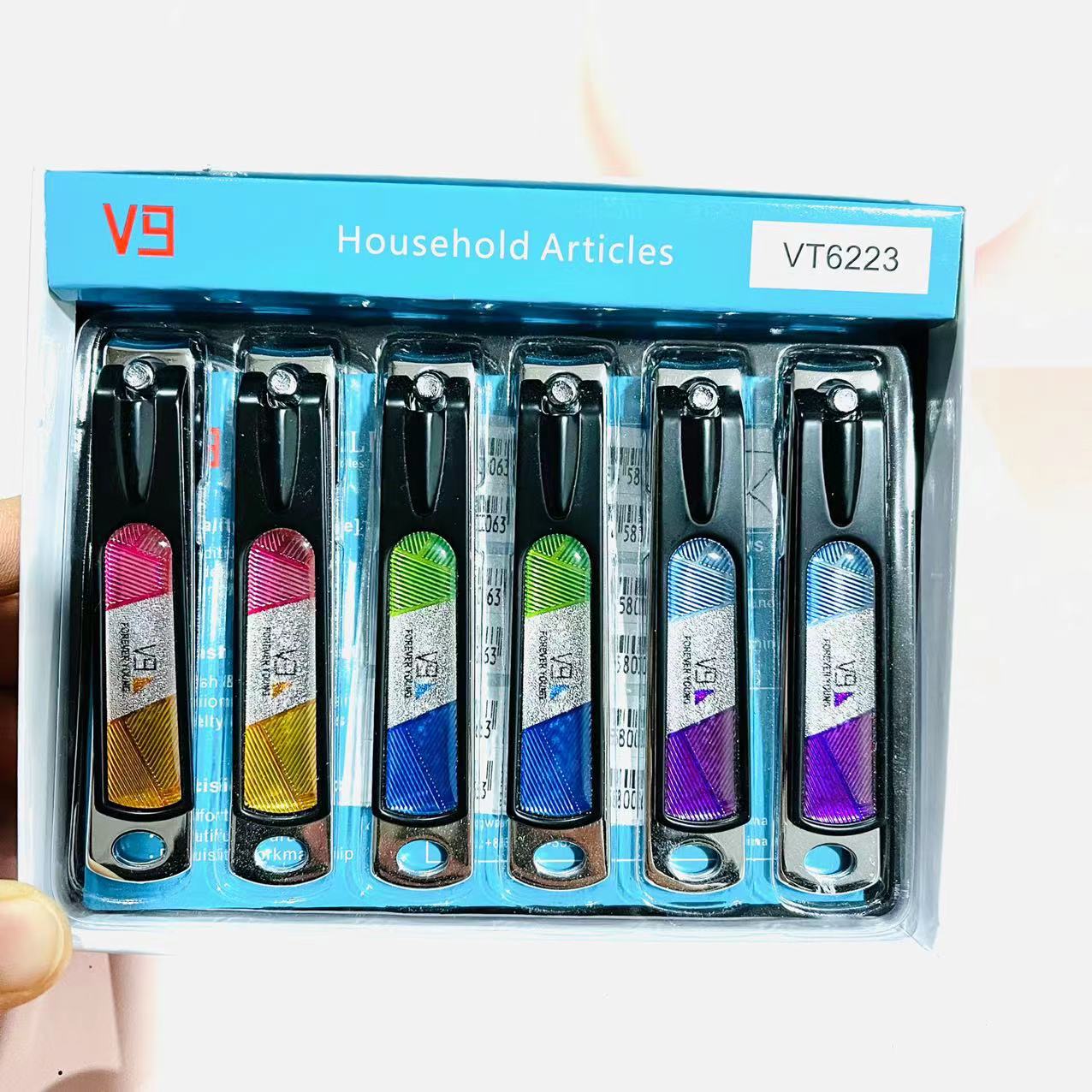 【 Office 】VT803D nail clippers 12 per box, 600 per piece. VT803D box-set flat nail clippers with file trimming knives, adult home flat nail clippers for nail care, 2 yuan pic 6