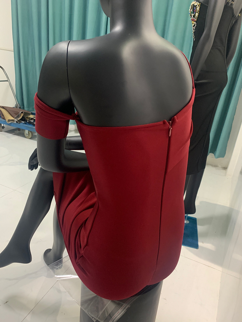 红色礼服设计感包臀裙连衣裙欧美夏季高级感时尚新年修身女装女详情12