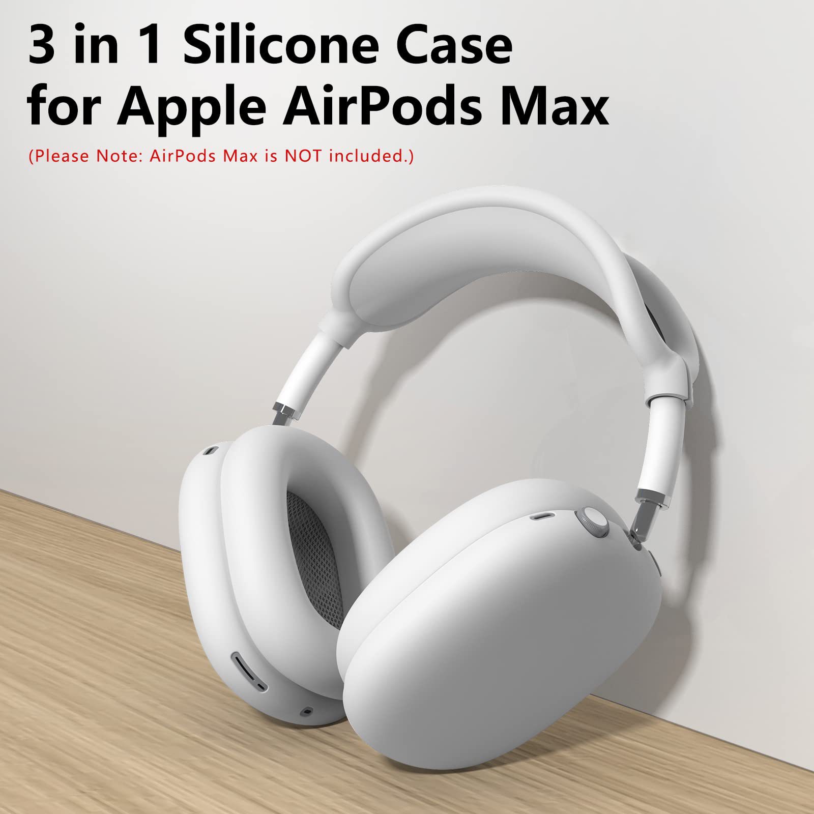 适用Airpods max保护套苹果Max耳机壳纯色硅胶软壳耳机套三件套详情5