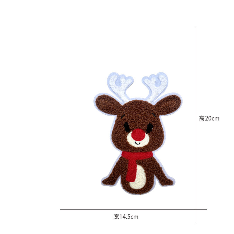 卡通图案时尚毛巾绣猫咪小狗恐龙小鹿布贴儿童衣服辅料补丁绣花贴详情9