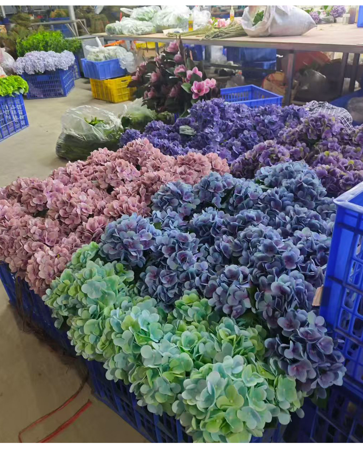 仿真带叶绣球花婚庆装饰仿真花绢花摄影道具家居假花人造花批发详情12