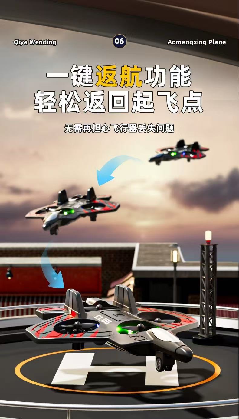 Cross-border customized remote-controlled foam aircraft, unmanned aerial vehicles, suspended flight, fixed-altitude rolling fighter jets, stunt toys pic 10