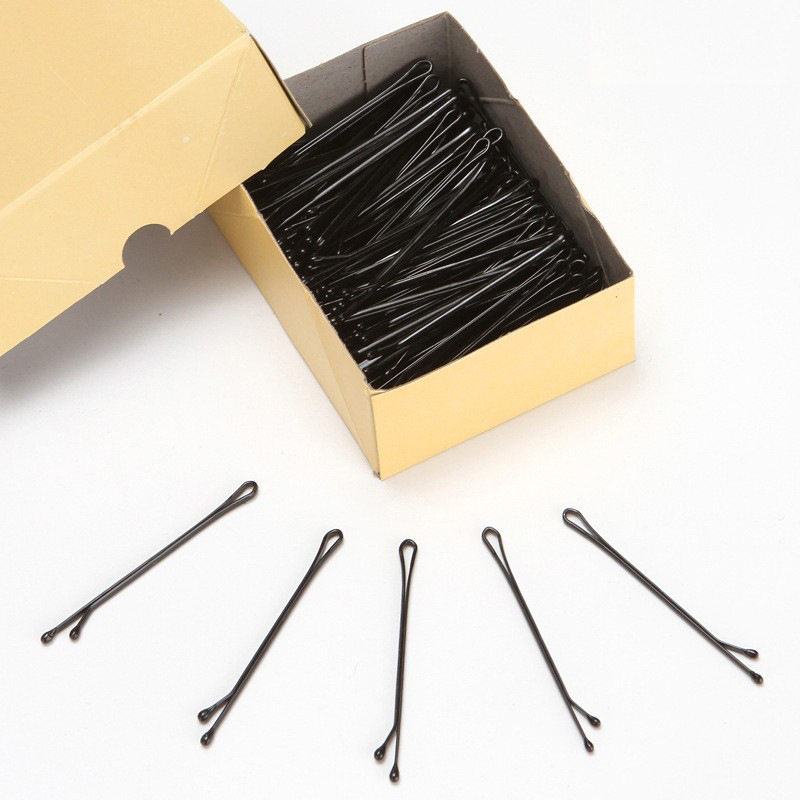Boxed round-headed photo studio black hair clips, straight clips, side clips, small steel clips, straight hair clips pic 7