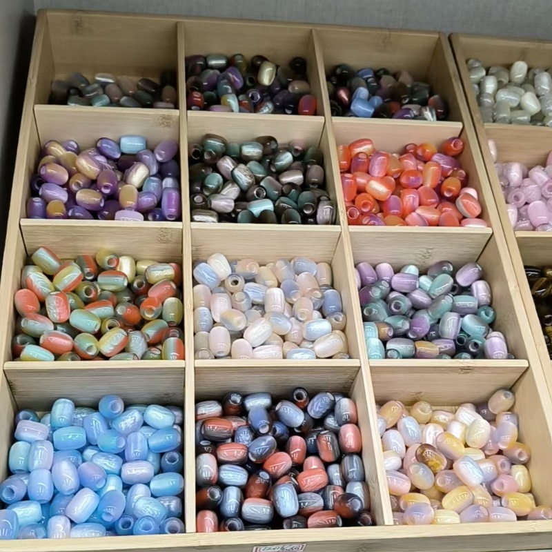 Large aperture 12*16mm resin bucket beads, drum beads, DIY clothing headwear, rope buttons, shoe buttons, beads, clothing accessories and accessories pic 3