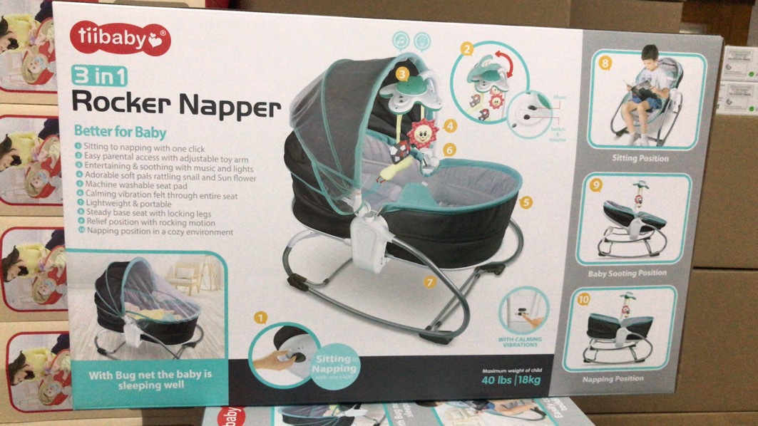 Multi-functional music vibration soothing cradle bed, 3-in-1 baby electric swing sleeping chair, with tent mosquito net pic 4