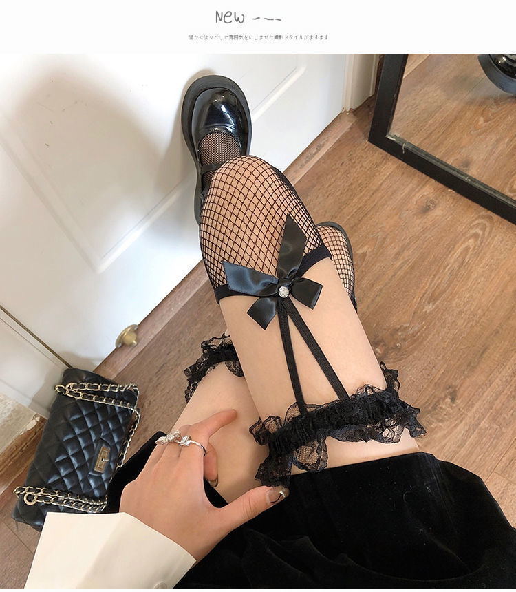 花边吊带大腿丝袜过膝袜长筒美腿性感欧美风批发网袜女厂家义乌详情45