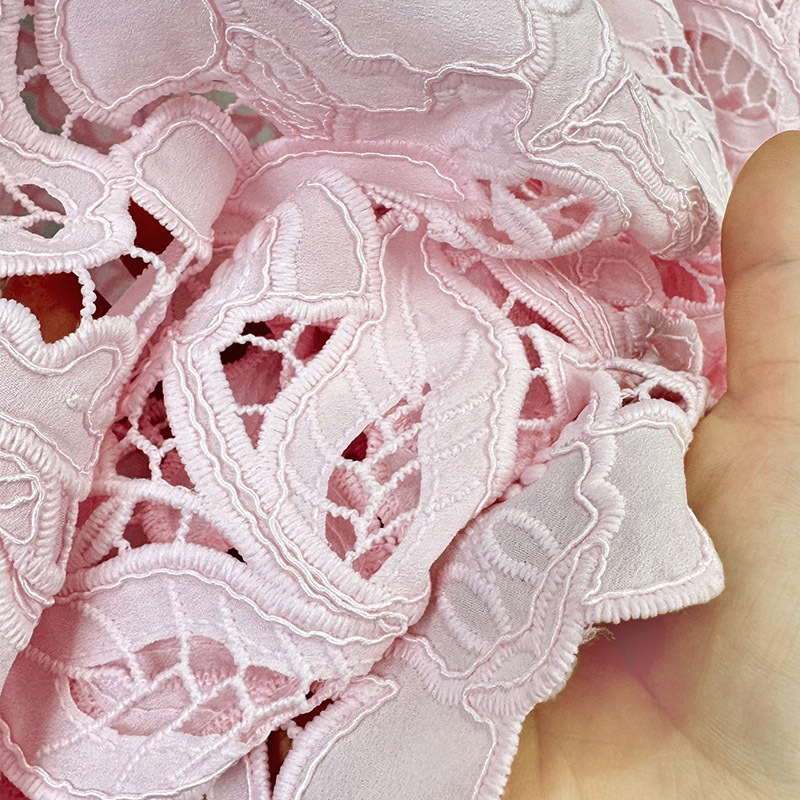 早秋2025法式小香风甜美荷叶边吊带重工双层蕾丝花卉蛋糕连衣裙女详情10