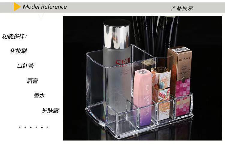 Transparent cosmetics lip gloss holder, makeup eyeliner pen, eyebrow pencil, lipstick holder, dressing table, organizing and storage rack, storage box pic 3