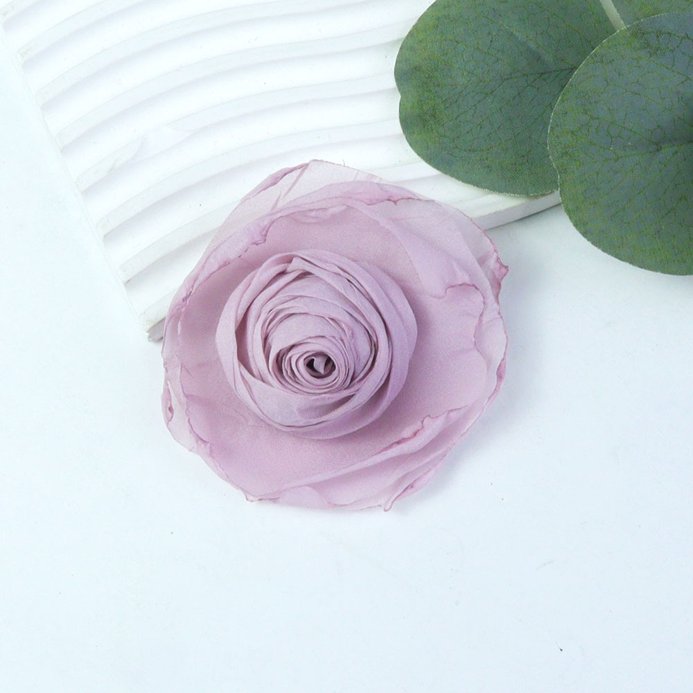 玫瑰花苞烧边花巴洛克颓废风手工布艺纱花服饰头饰辅料配件批发详情4