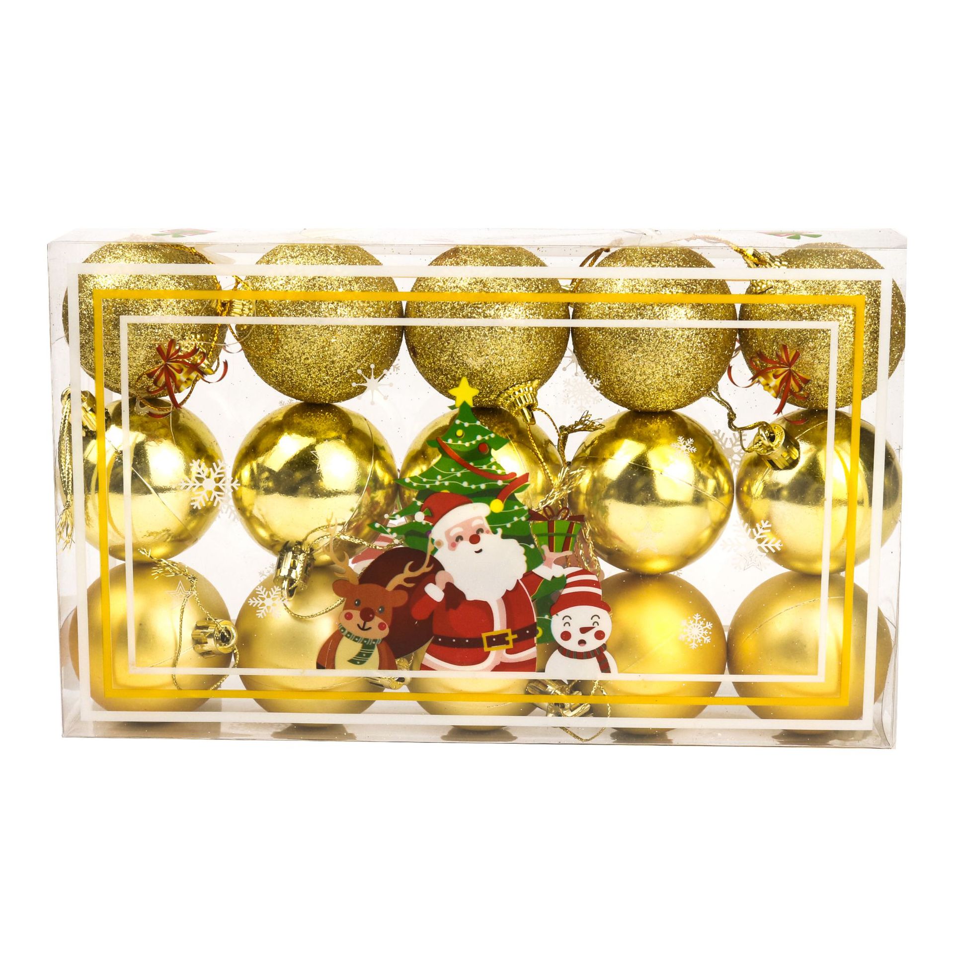 Christmas decorations: 5cm small Christmas pendant, multiple packs, Christmas ball gift pack, multiple boxes of small drums and bells, 15 pieces each pic 8