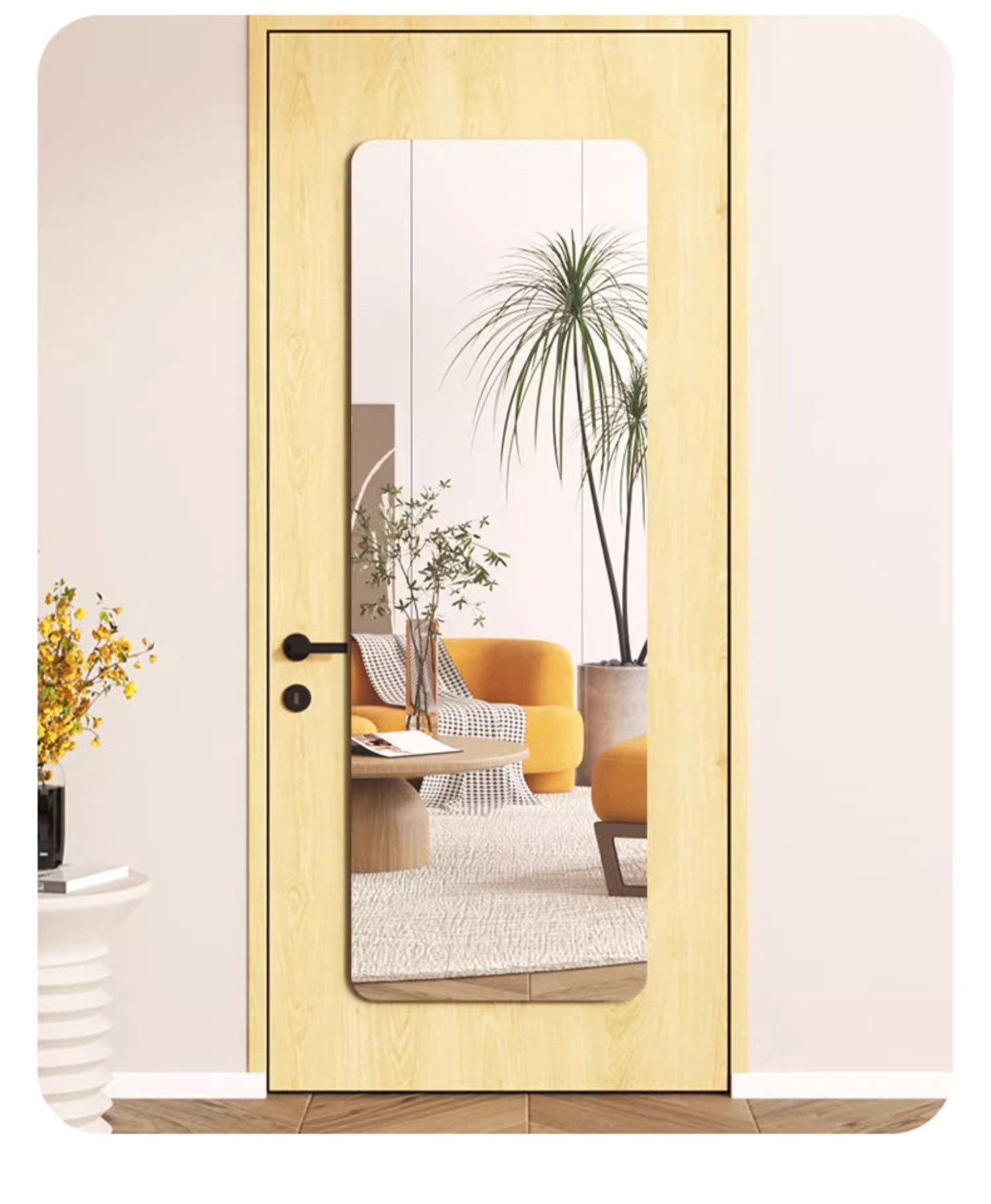 亚克力镜子贴墙自粘穿衣镜壁挂式软镜子宿舍挂墙全身镜大号化妆镜详情17