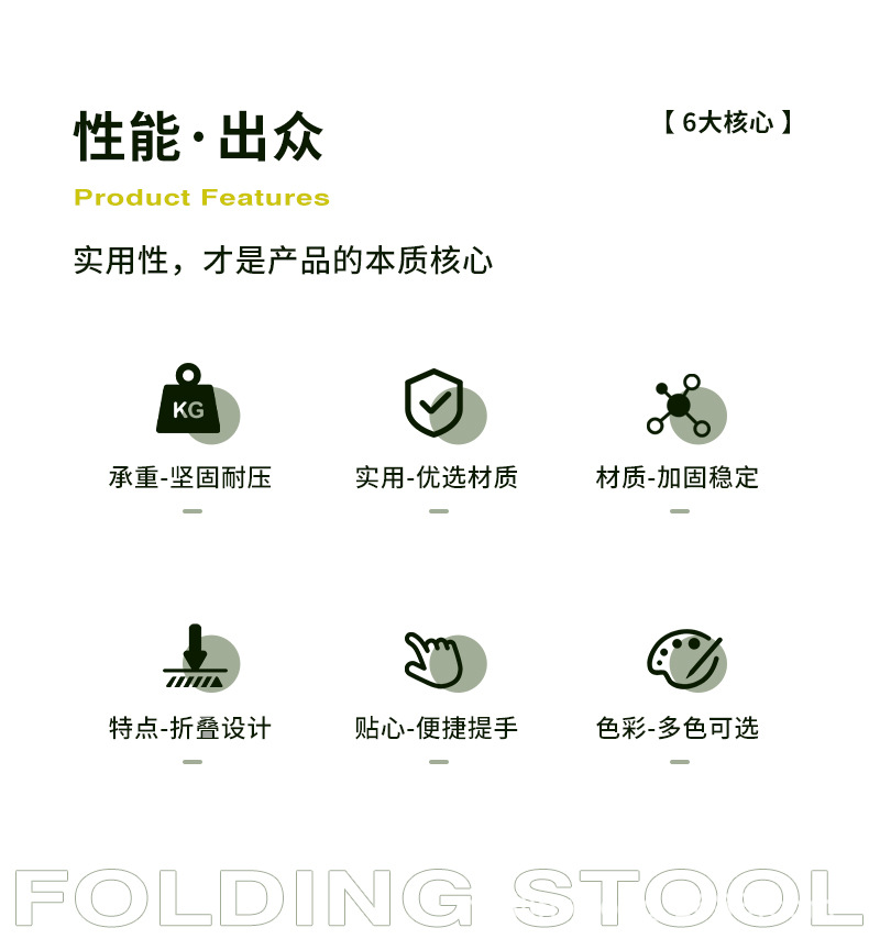 塑料凳子加厚家用椅子简约儿童小板凳浴室换鞋凳户外露营便携马扎02102详情2