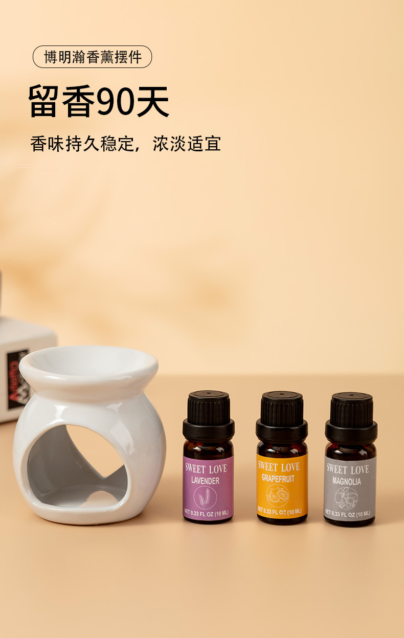 高级香薰套装复古陶瓷香薰灯植物精油蜡烛加热香薰炉持扩香摆件详情3
