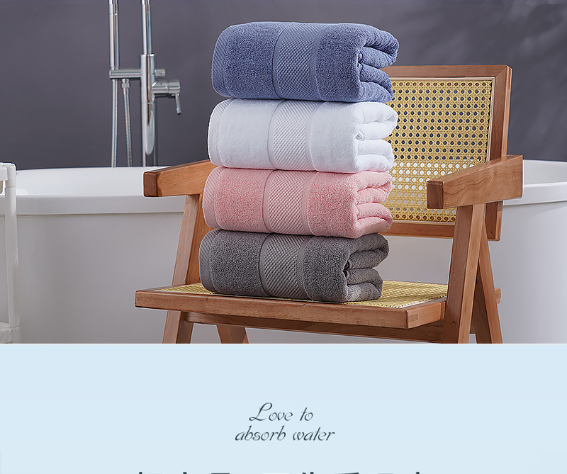 毛巾洗脸用纯棉浴巾成人提花酒店家用运动健身美容院套装详情5