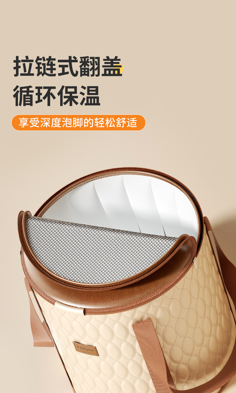 跨境电商可折叠泡脚袋加高过小腿泡脚桶家用洗脚盆便携式足浴神器详情9