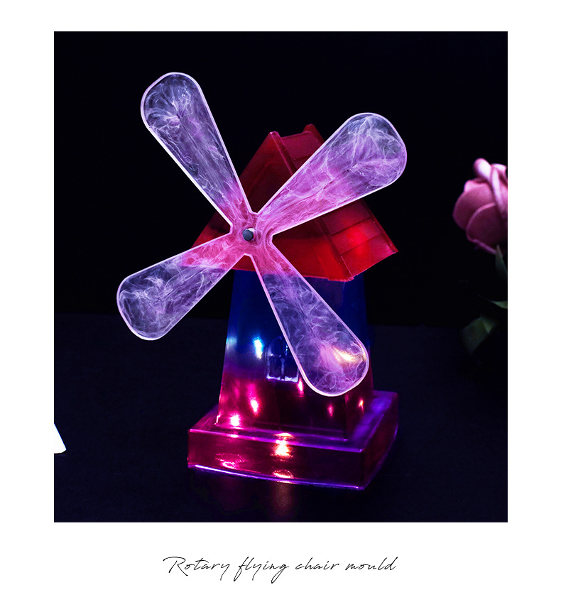 diy水晶滴胶旋转风车模具跨境亚马逊饰品摆台摆件蜡烛硅胶模具详情4