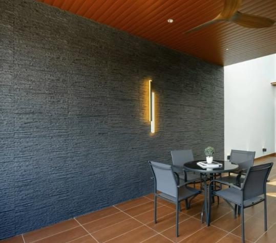 柔性陶瓷岁月流水石软石MCM软瓷砖室内软石柔性石材酒店会所背景详情3