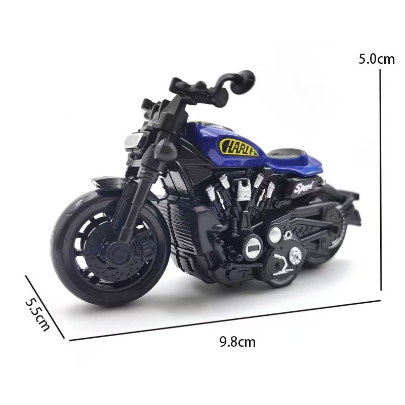 Wholesale of children's simulation motorcycle, rebound alloy car model, claw toy, decorative items, keychain, claw machine toys pic 7