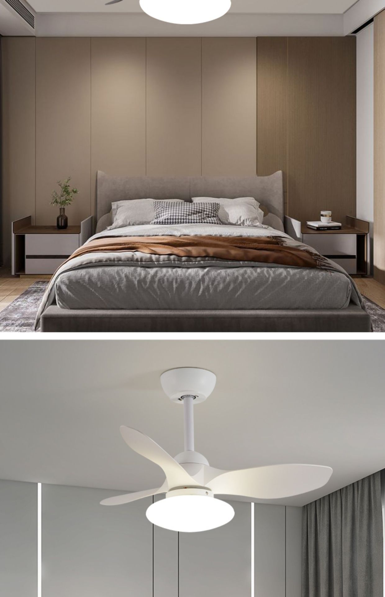 网红智能奶油风风扇灯简约吸顶吊扇灯卧室餐厅家用护眼风扇灯一体详情12