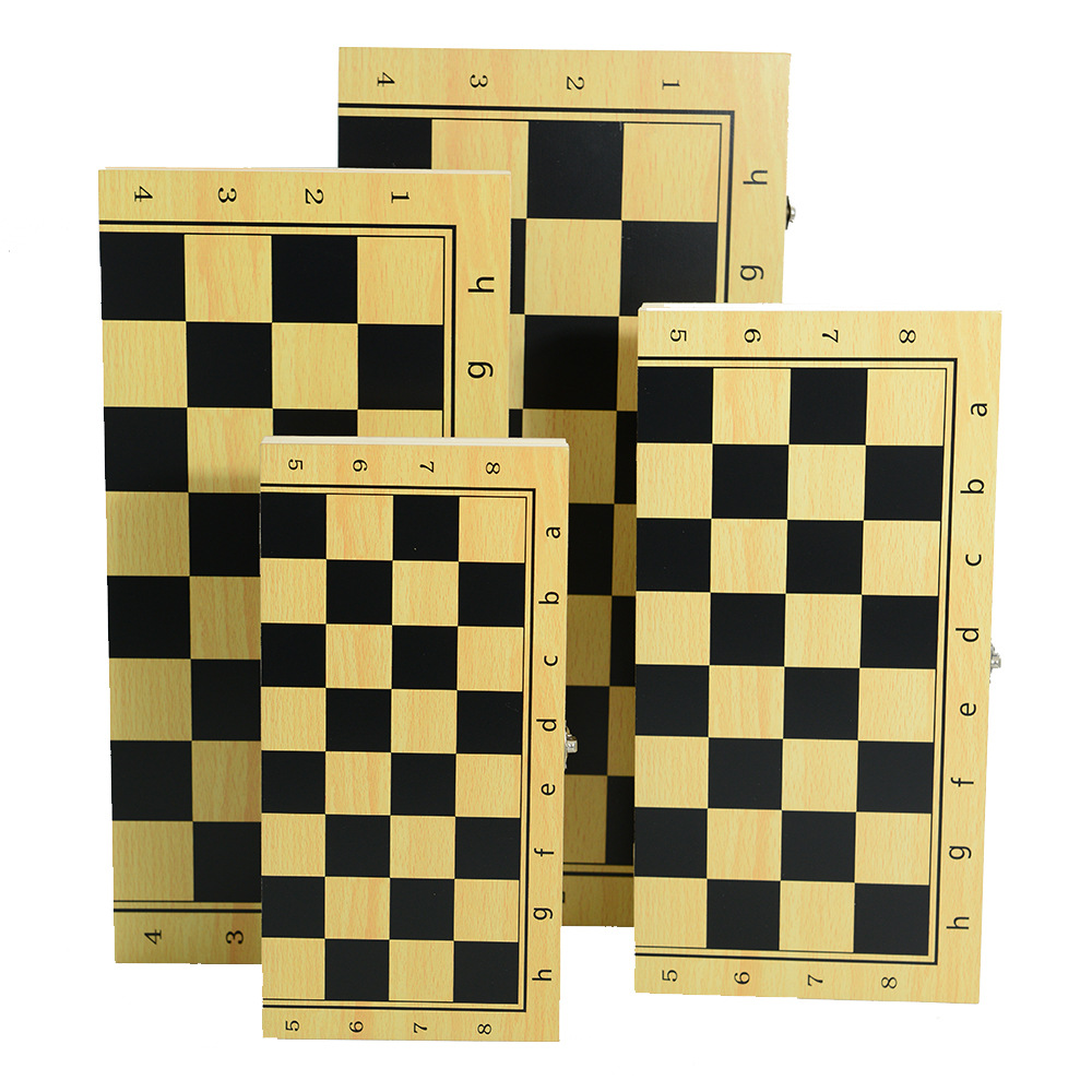 Direct sales from the manufacturer of three-in-one wooden chess solid wood set, foldable portable competitive and educational toys pic 10
