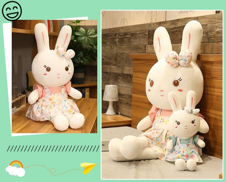 毛绒玩具兔子大可爱女孩礼物儿童小白兔玩偶公仔睡觉抱抱枕布娃娃详情8
