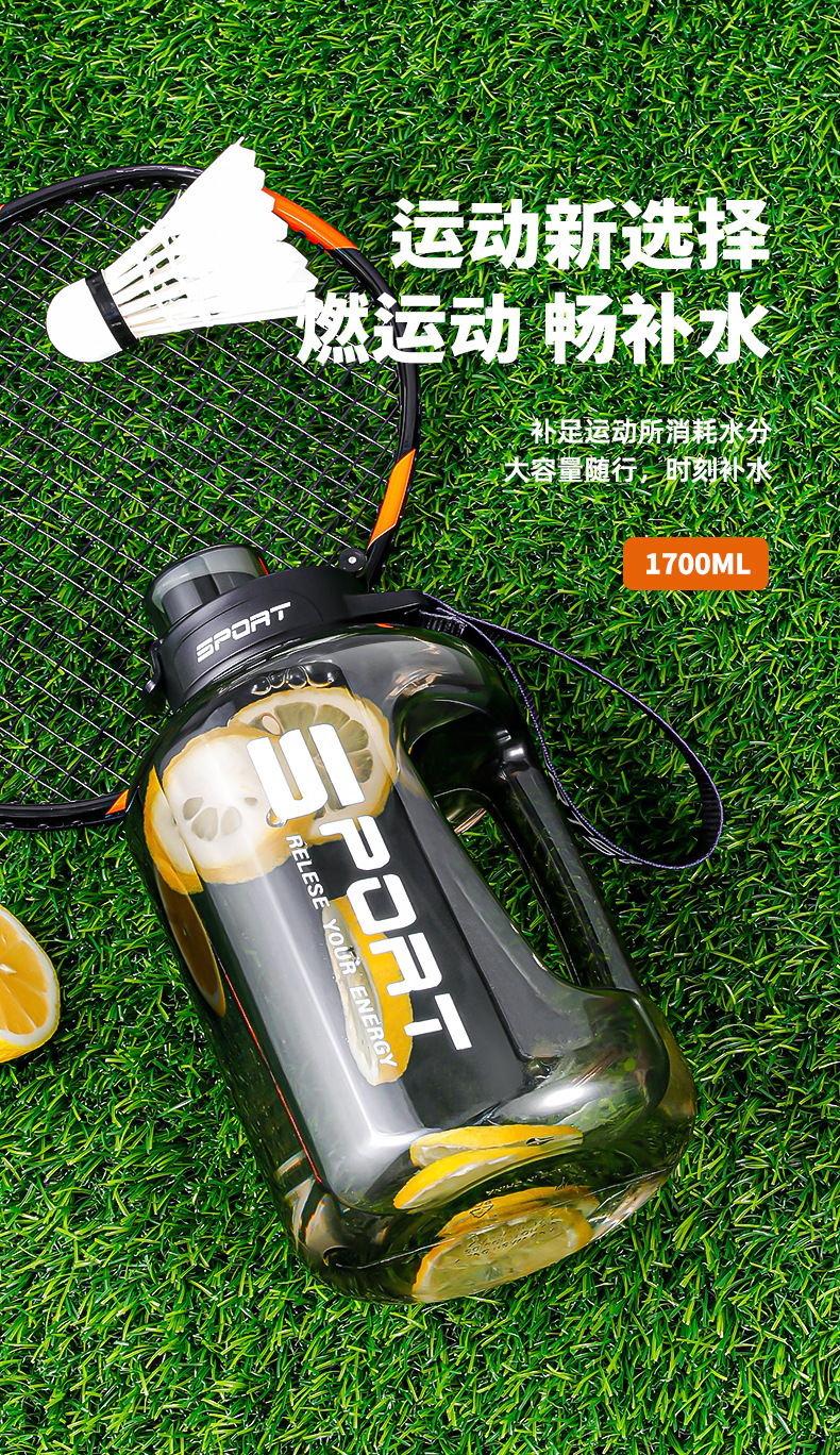大容量水杯吨吨桶健身运动水壶便携防摔耐高温吸管塑料杯太空杯详情6