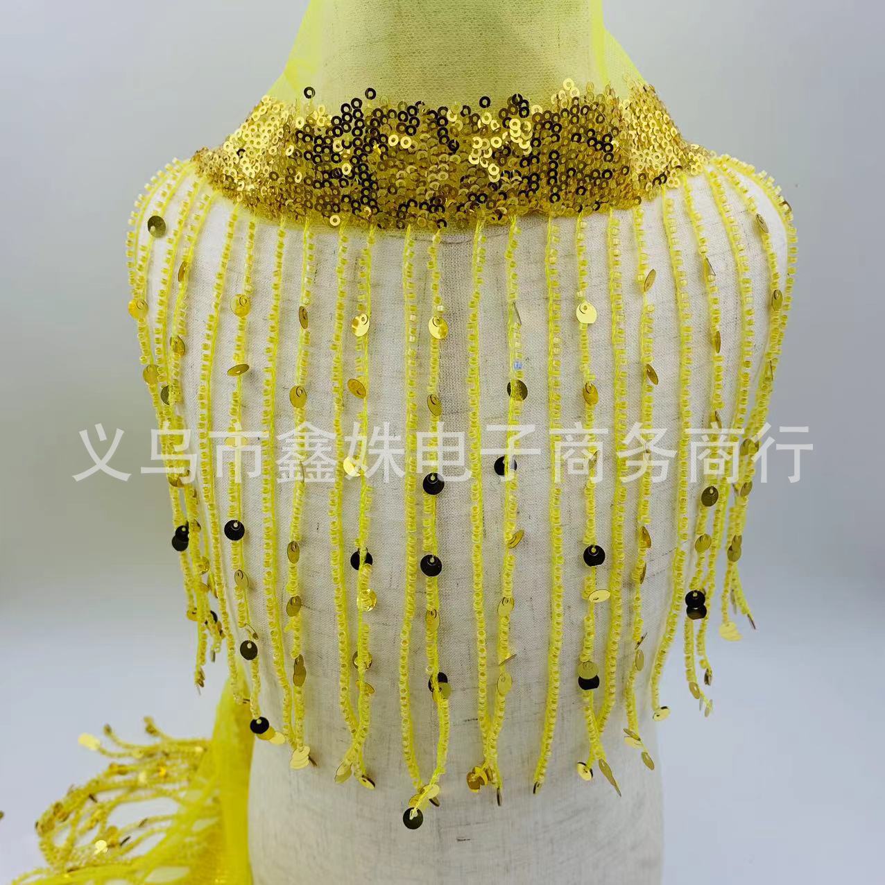 In stock, there are tassel sequins, beaded fabric curtains, stage performance decorations pic 4