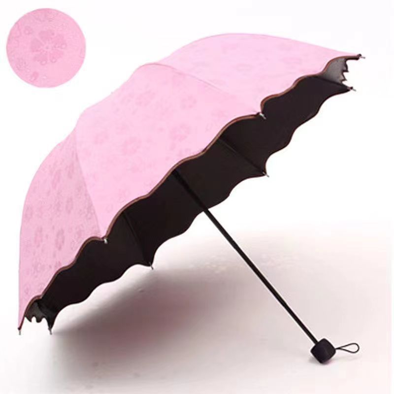 雨伞天堂遇水开花伞荷叶边晴雨两用伞加印logo雨伞女高级感小清新详情9