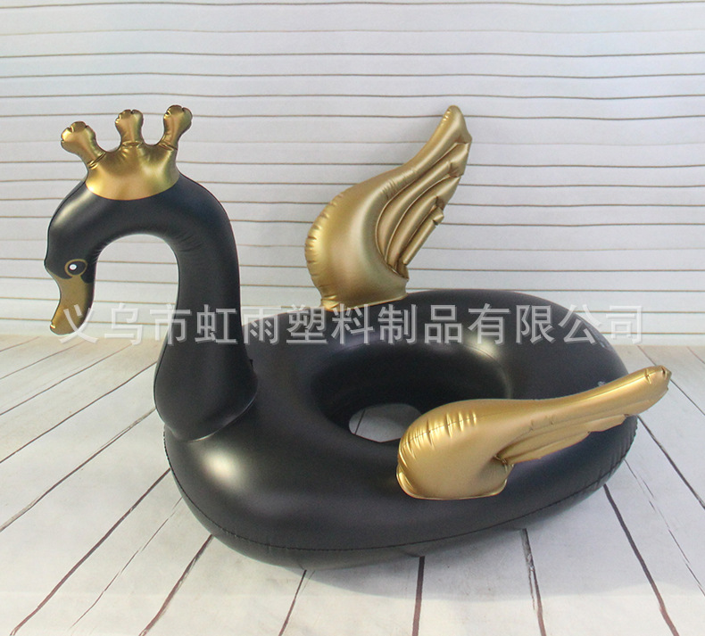 皇冠天鹅翅膀水上充气儿童玩具座圈防侧翻游泳圈婴儿坐圈厂家批发详情7