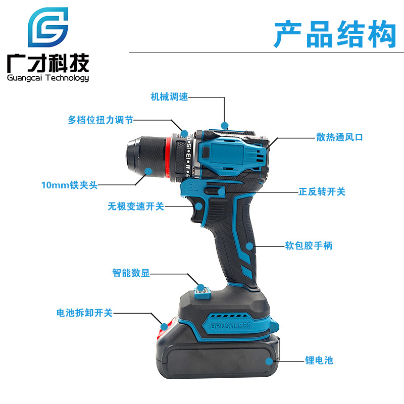 Direct shipment from the manufacturer of rechargeable lithium battery brushless electric screwdriver sets for cross-border foreign trade power tools pic 5