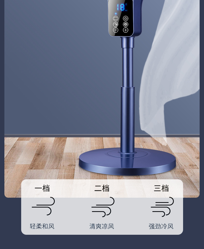 骆驼空气循环扇直流变频36档电扇香薰语音遥控涡轮对流落地扇风扇详情13