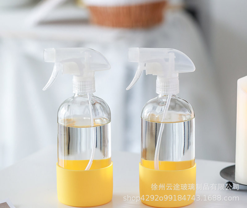 亚马逊玻璃喷壶酒精喷雾器浇花喷雾可印字手压式洒水壶瓶套装批发详情8