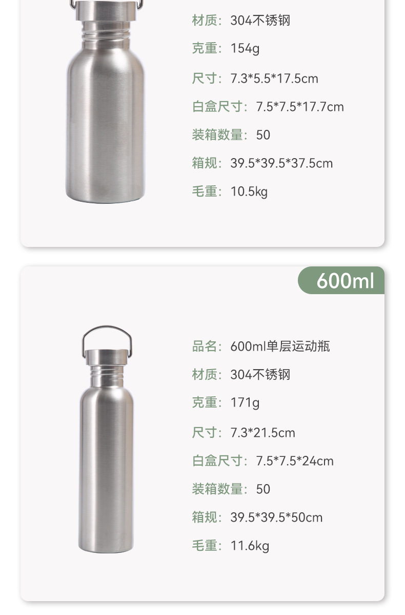 跨境专供不锈钢美式大口运动水壶户外带提手旅行壶单层保温杯详情10