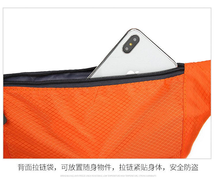 Outdoor fashion running casual sports waist bag, invisible crossbody sports crossbody bag, checkered close-fitting mobile phone waist bag pic 21