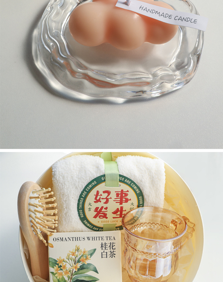 小白云香薰蜡烛可爱云朵形状植物大豆蜡家居摆件北欧道具伴手礼物详情10
