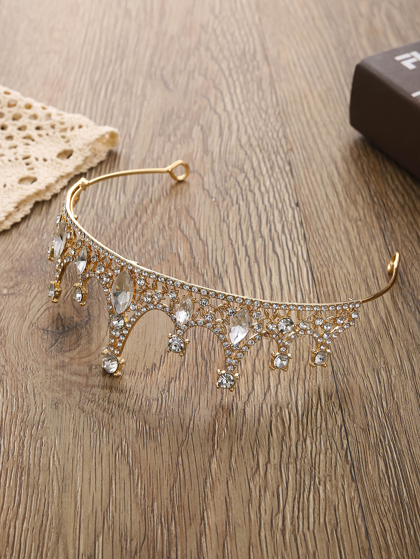 Nuevo estilo venta directa de fábrica tiara para niños tiara para niñas aros de pelo de cristal espectáculo de cumpleaños para niños accesorios de boda pic 12