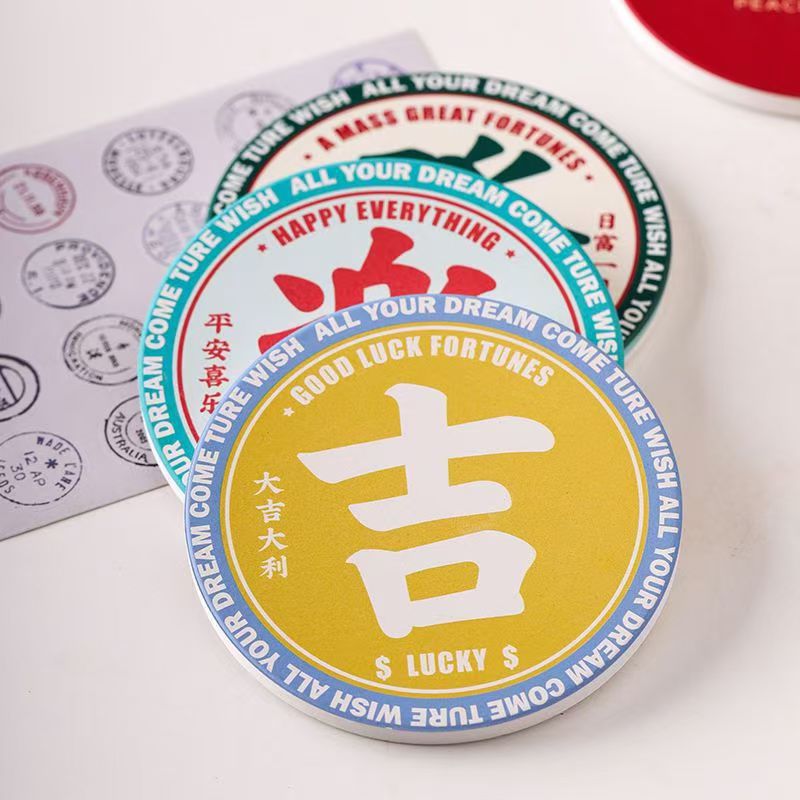 软木杯垫圆形10CM茶杯垫木制方形吸水防烫餐垫隔热杯垫定客制LOGO详情5