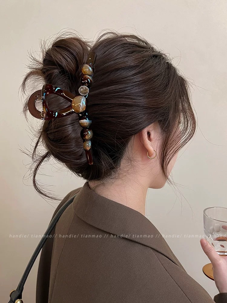 Early spring accessories: flower-shaped hairpins, large female hairpins, large hair volume at the back of the head, shark hairpins, popular hairpins, pearl hairpins, headwear pic 8