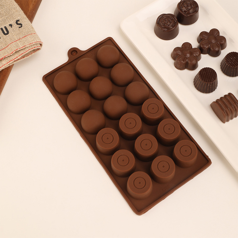 24-piece small semi-circular cylindrical mousse mold, baking silicone cake mold, mooncake filling, runny filling mold, chocolate mold pic 1