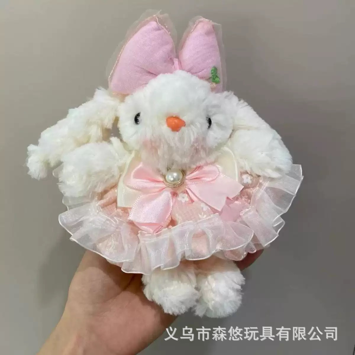 新款可爱长耳朵兔子彩色多巴胺垂耳兔包包挂件毛绒玩偶闺蜜详情11