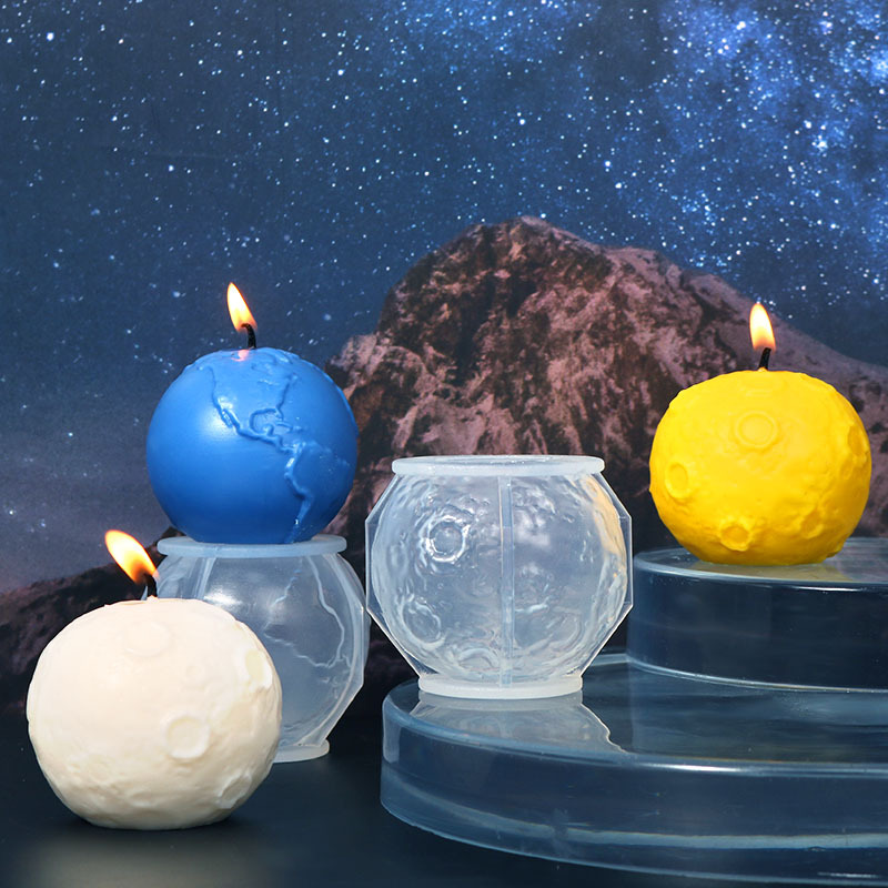 diy滴胶模具月球地球蜡烛硅胶模具星球香薰蜡烛厂家现货批发详情6