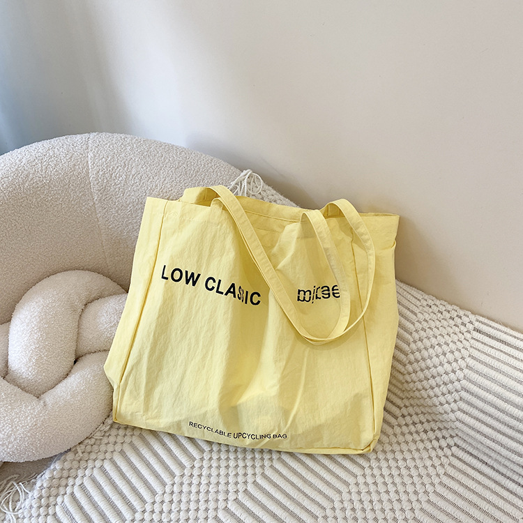 热巴同款帆布包LOWCLASSIC大容量通勤单肩包简约购物袋潮百搭详情26