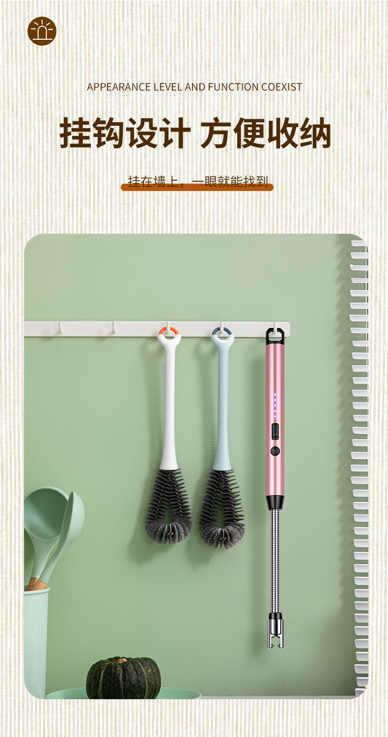 厨房创意防风脉冲点火器USB电子点火充电电弧点火器煤气灶点火器详情4