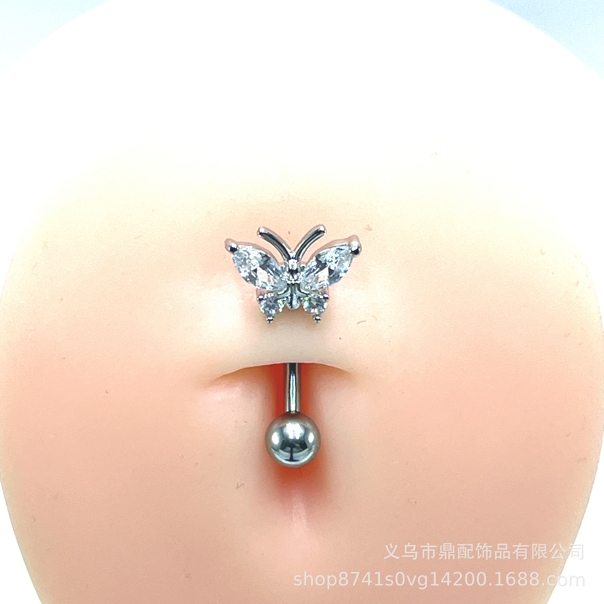 速卖通eBay亚马逊爆款不锈钢肚脐钉镶锆石肚脐环人体穿刺饰品详情6