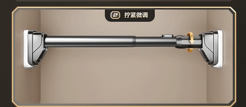 伸缩杆晾衣杆阳台固定卫生间浴帘杆衣柜挂衣杆窗帘杆家用加厚详情3