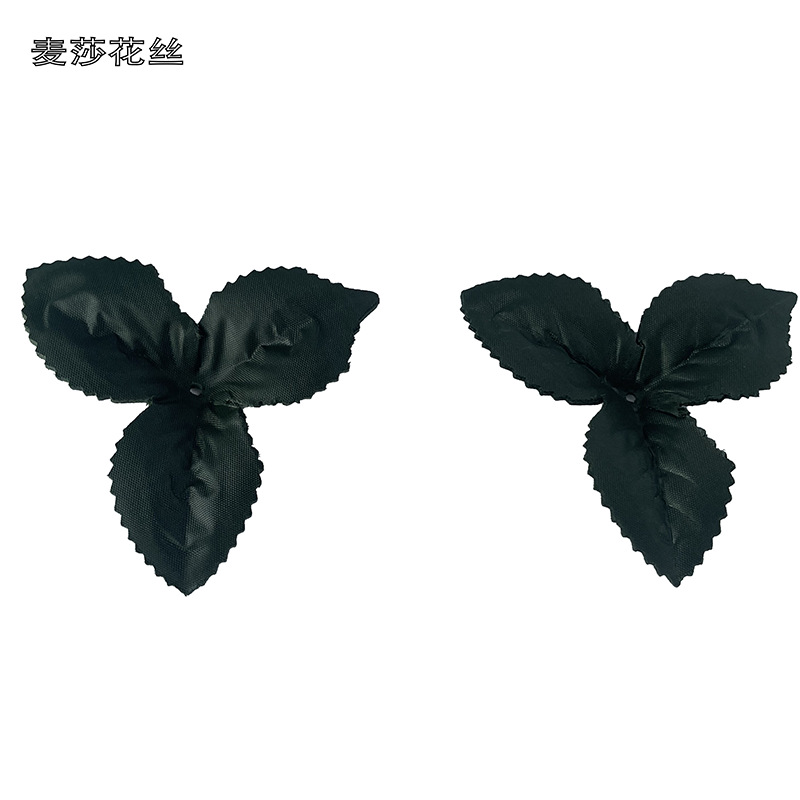 仿真绿色叶三角叶花叶配件丝网花片花瓣花类仿真叶花卉详情9