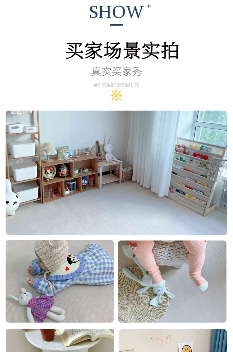 Thickened carpet, camel-colored soot, photo hall, living room, bedroom, large household area, full laying of off-white floor MATS pic 17